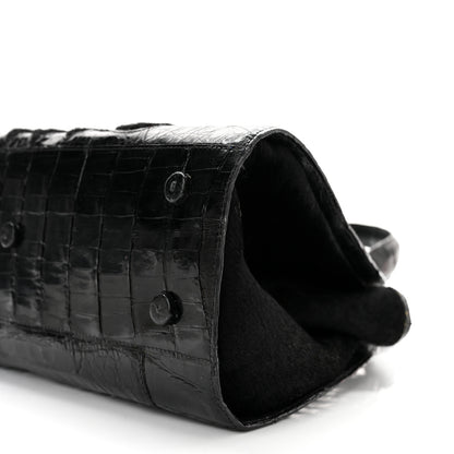 Nancy Gonzalez Crocodile Calf Hair Satchel Black 10 of 10
