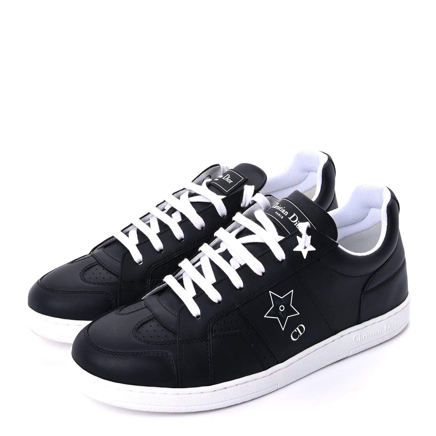 Calfskin Dior Star Ors Low Top Sneakers 39  Black