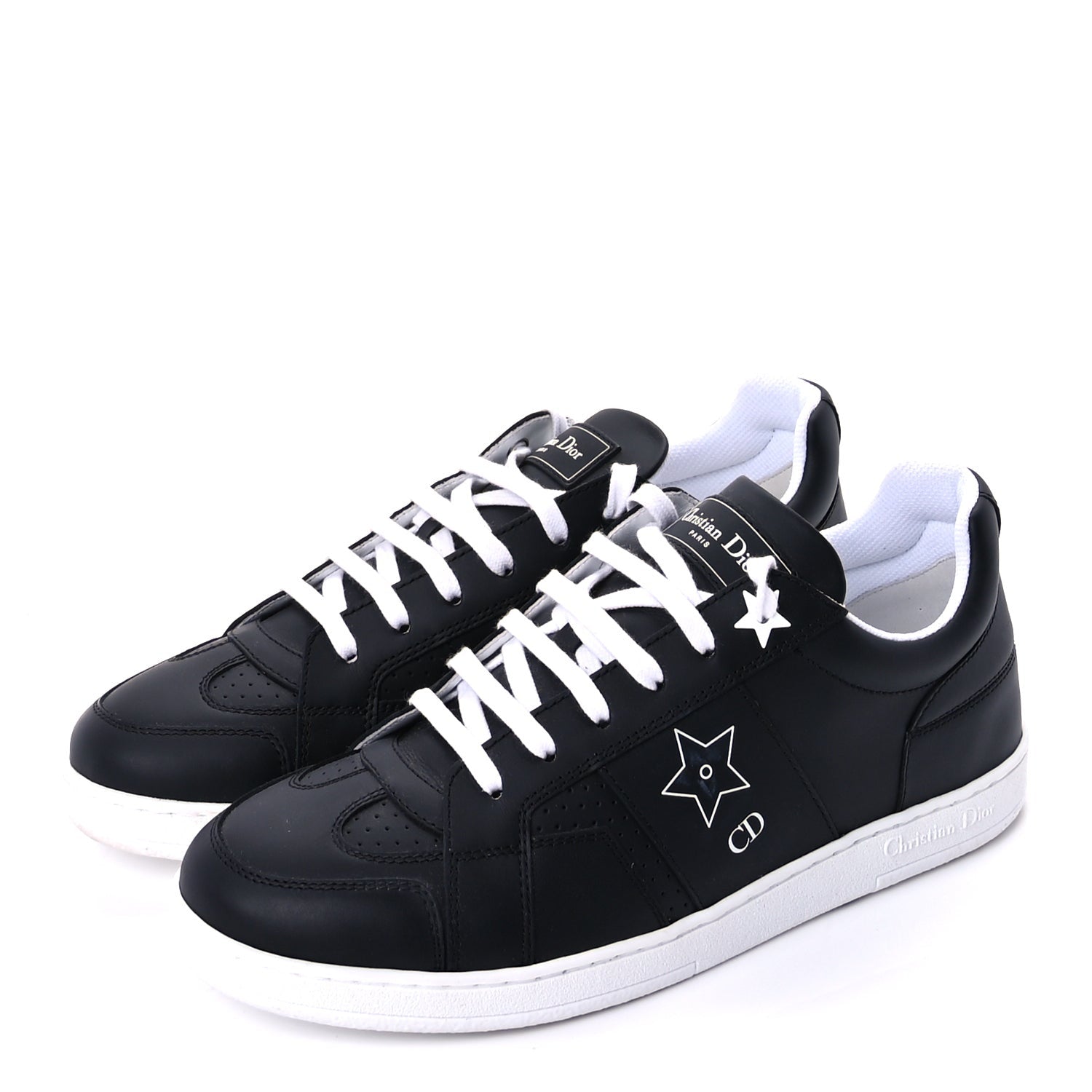 Christian Dior Calfskin Dior Star Ors Low Top Sneakers 39  Black 3 of 9