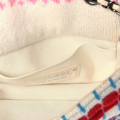 Chanel Cashmere Knit Extra Mini Single Flap White Multicolor 8 of 18