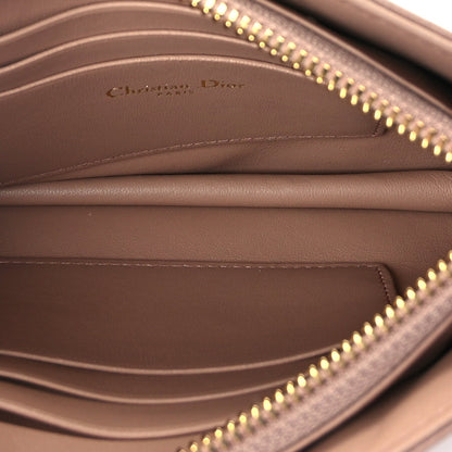 Christian Dior Calfskin Cannage Caro Zipped Pouch With Chain  Fard 5 of 9