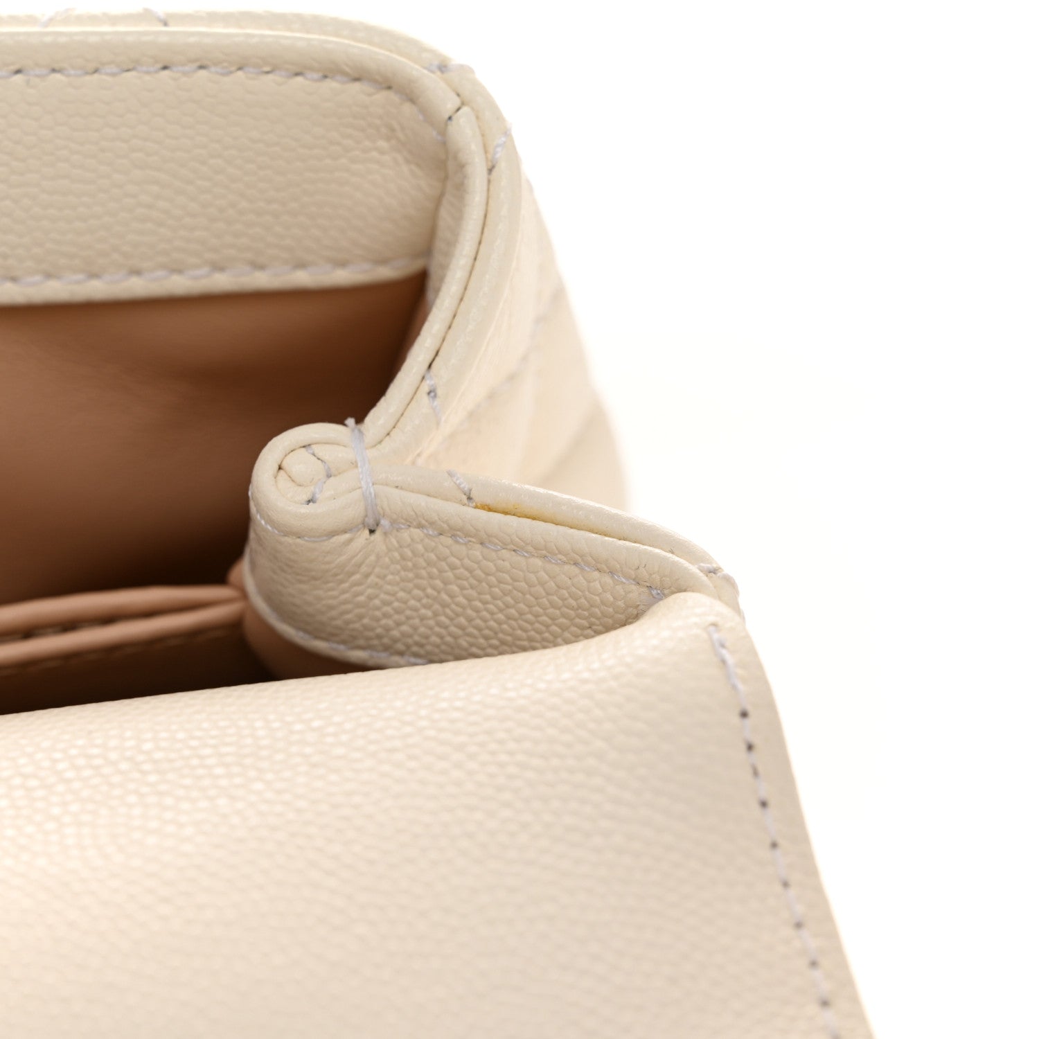 Chanel Caviar Quilted Mini Coco Handle Flap White 11 of 12