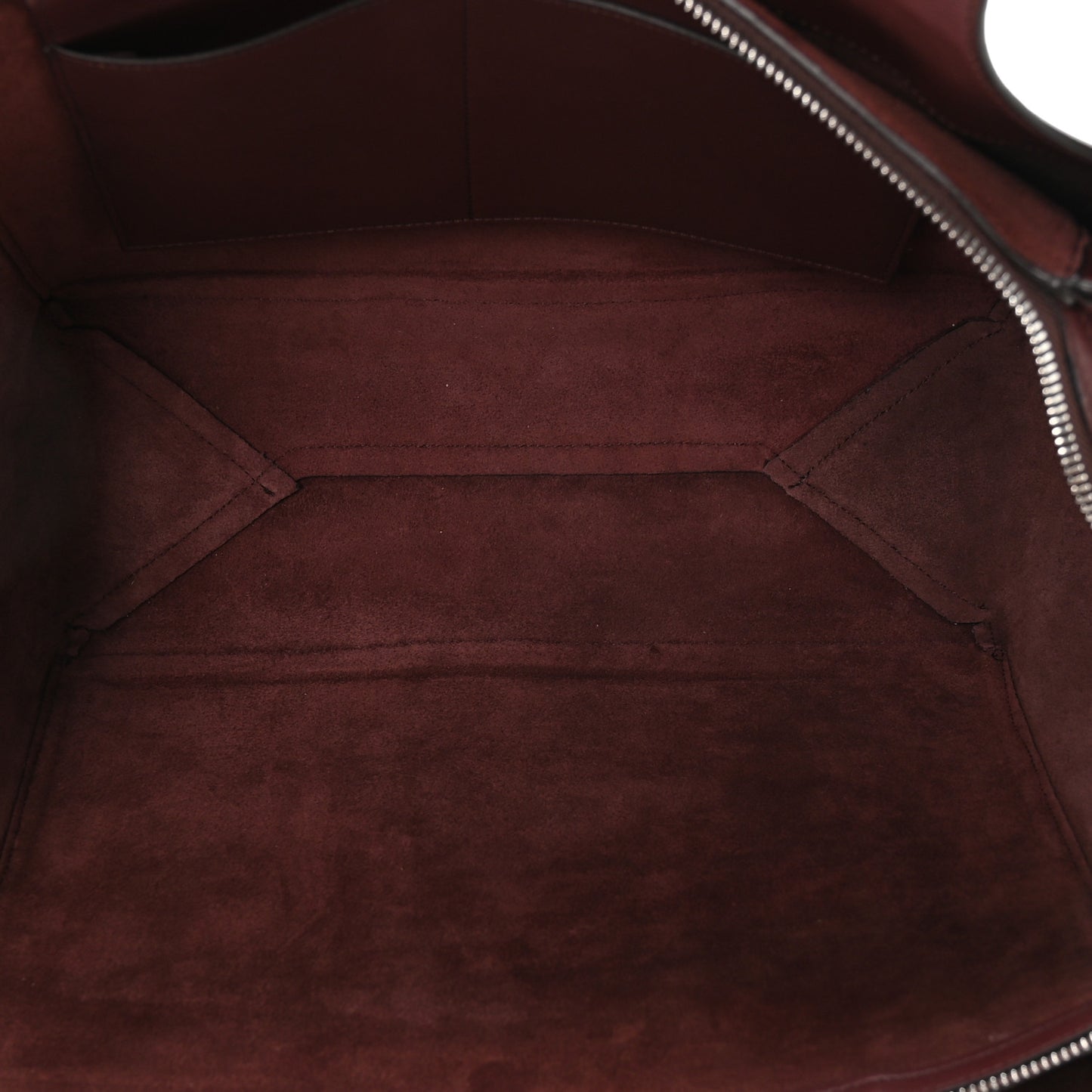 Supple Natural Calfskin Medium Tri-Fold Bag Burgundy