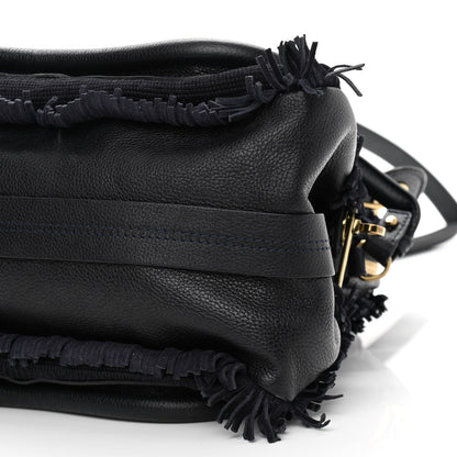 Chloe Suede Calfskin Fringe Medium Paraty Navy 11 of 12