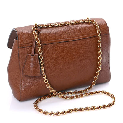 Mulberry Small Classic Grain Calfskin Medium Lily Flap  Oak 2 of 7