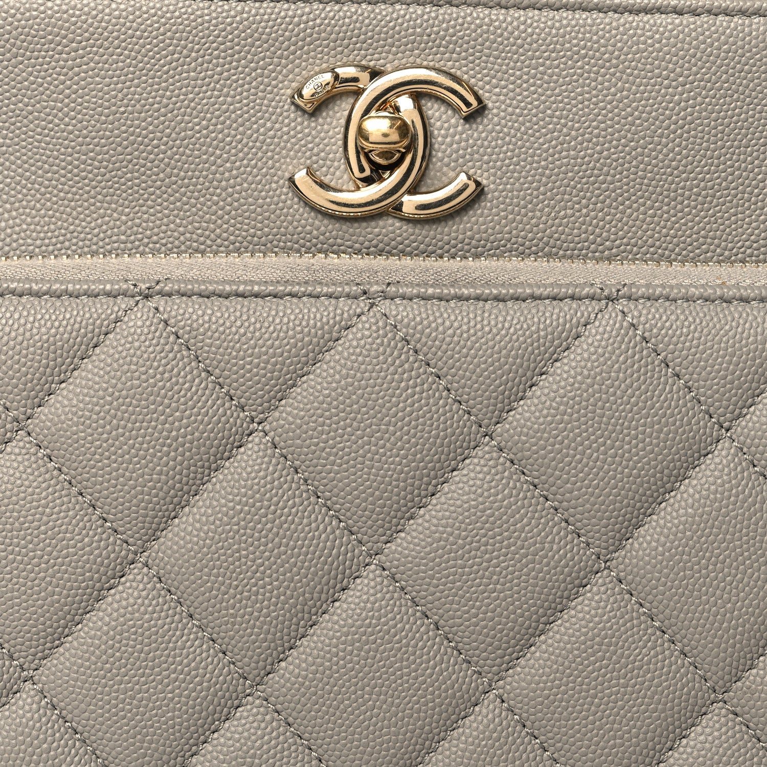 Chanel Caviar Quilted Small Business Affinity Shopping Bag Grey 8 of 10