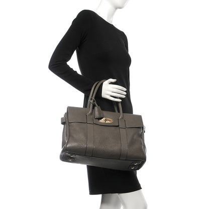 Mulberry Classic Grain Medium Bayswater Satchel Mole Grey 2 of 11