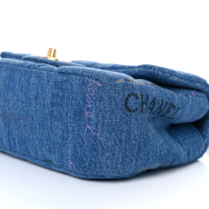 Chanel Denim Quilted Mini Denim Mood Rectangular Flap Blue Multicolor 9 of 10