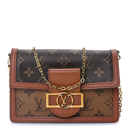 Louis Vuitton Reverse Monogram Dauphine Chain Wallet Brown 2 of 9