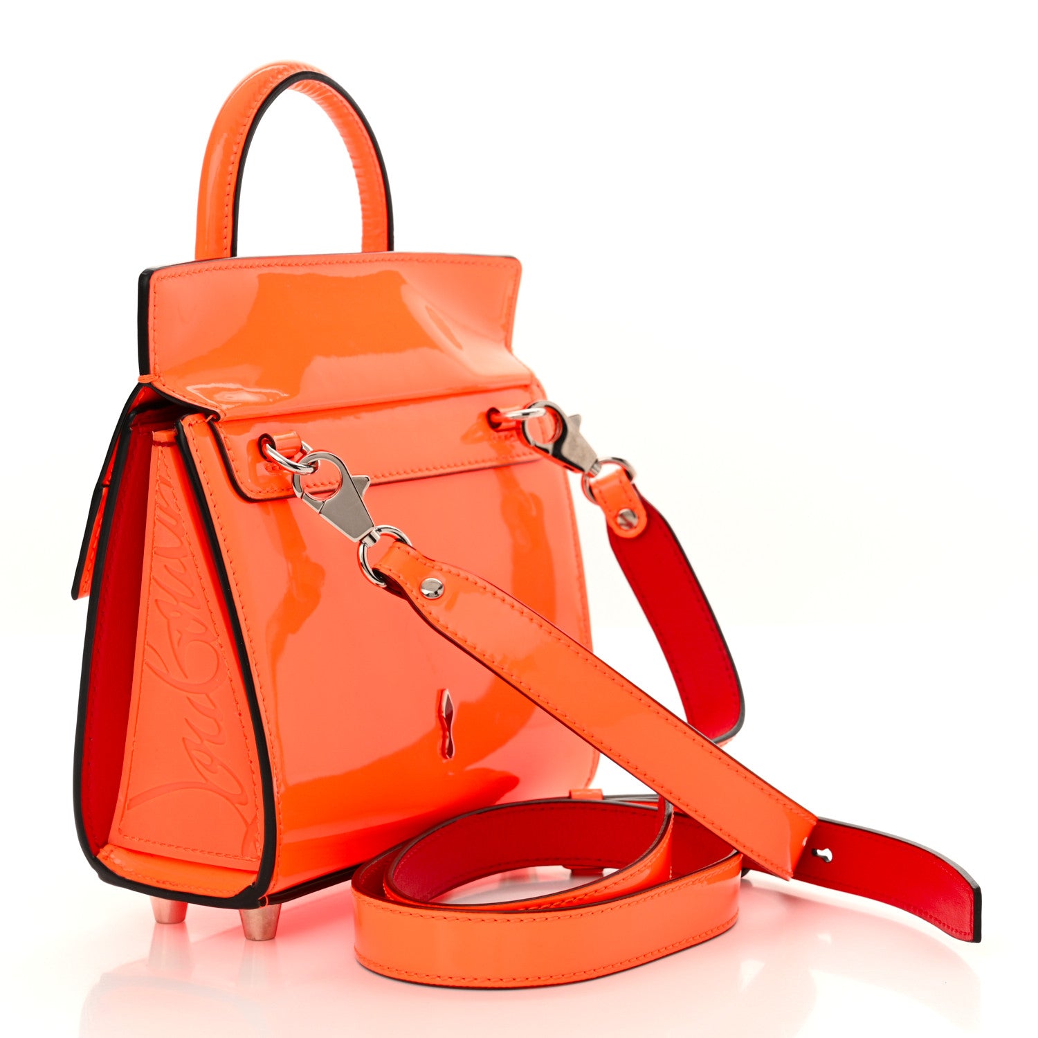Christian Louboutin Patent Paloma Mini Empire Tote Orange 3 of 10