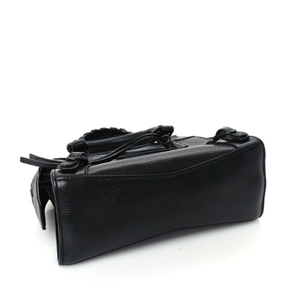 Balenciaga Grained Calfskin Neo Classic Black Hardware Mini City Black Black 3 of 8