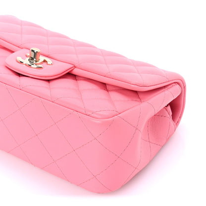 Chanel Lambskin Quilted Mini Rectangular Flap Pink 9 of 9