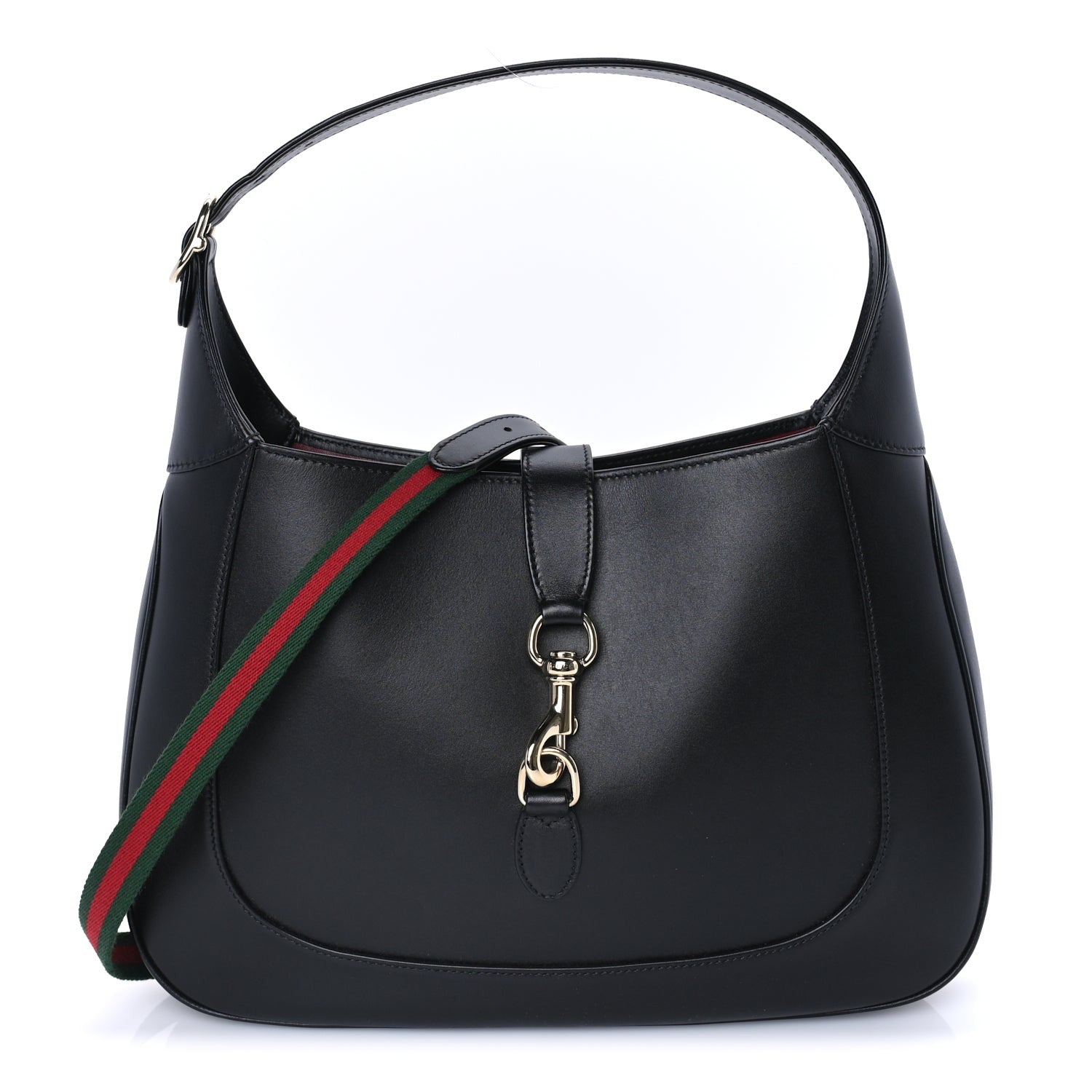 Gucci Boarded Dyana Lux Calfskin Medium Jackie 1961 Hobo  Black 1 of 7