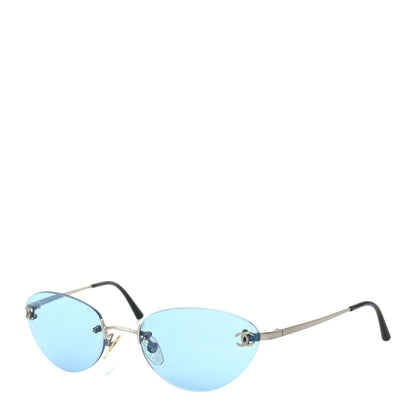 Chanel Metal CC Oval Sunglasses 4013 Blue 1 of 6