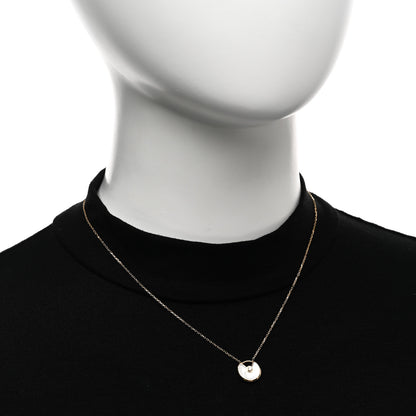 Cartier 18K Yellow Gold Diamond Mother of Pearl XS Amulette de Cartier Pendant Necklace 2 of 5