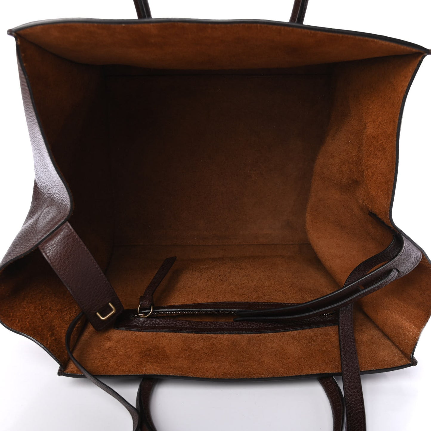 Grained Calfskin Medium Phantom Luggage Brown