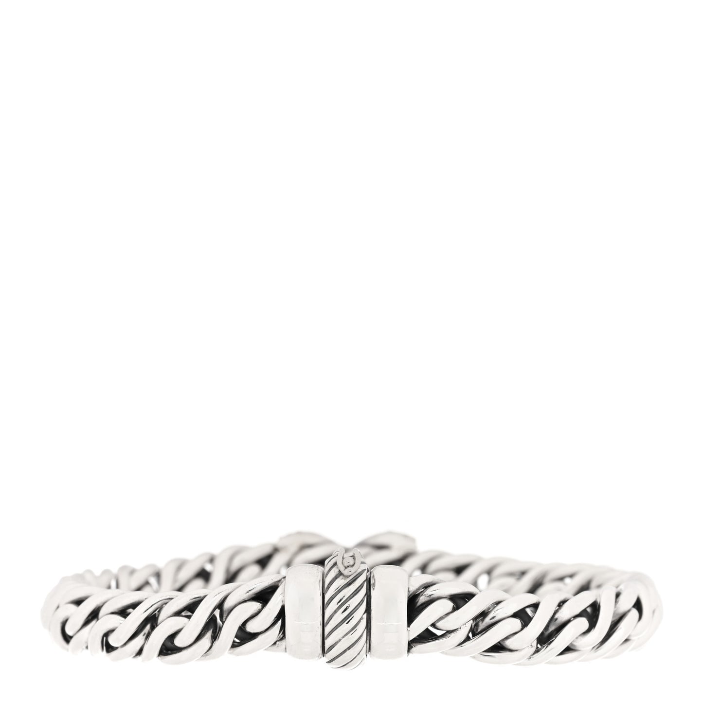 Sterling Silver Diamond X Wheat Chain Bracelet