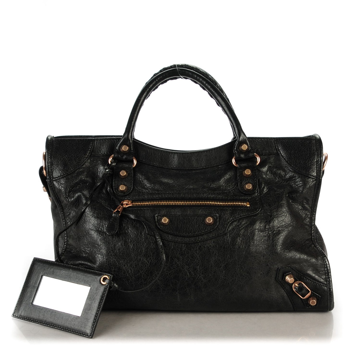 Agneau Giant 12 Rose Gold Hardware City Black