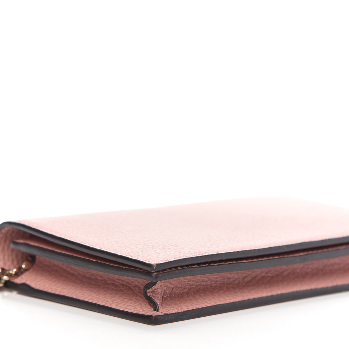 Dollar Calfskin Medium Betty Chain Wallet Soft Pink