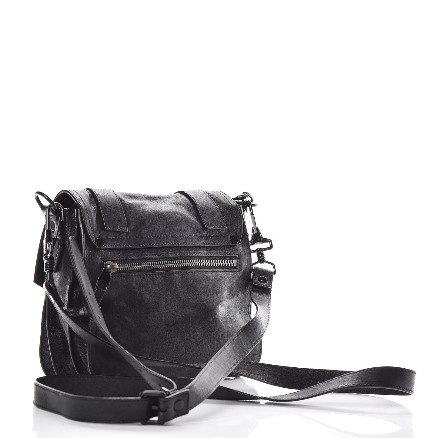 Lambskin PS1 Mini Pouch Messenger Black