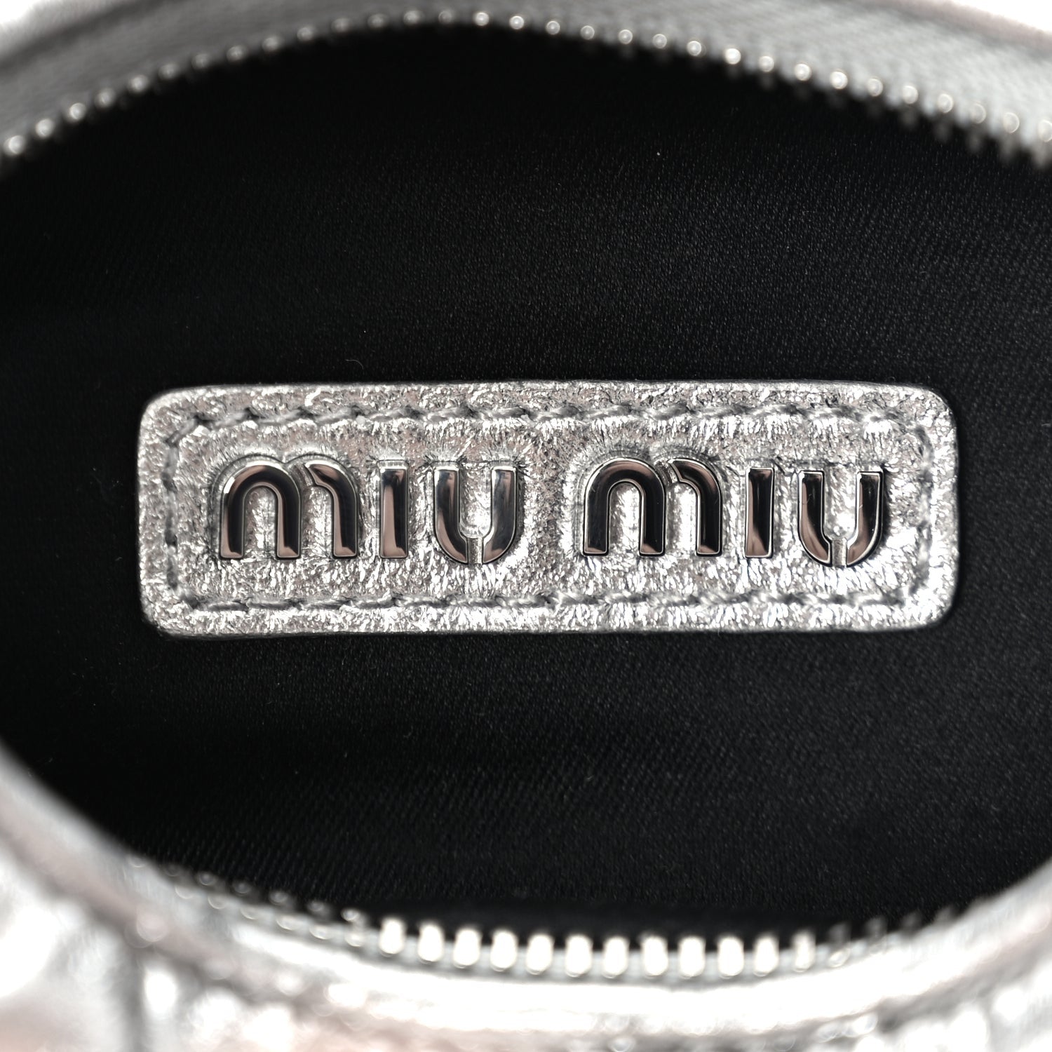 Miu Miu Nappa Matelasse Mini Wander Hobo Cromo 5 of 8