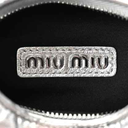 Miu Miu Nappa Matelasse Mini Wander Hobo Cromo 5 of 8