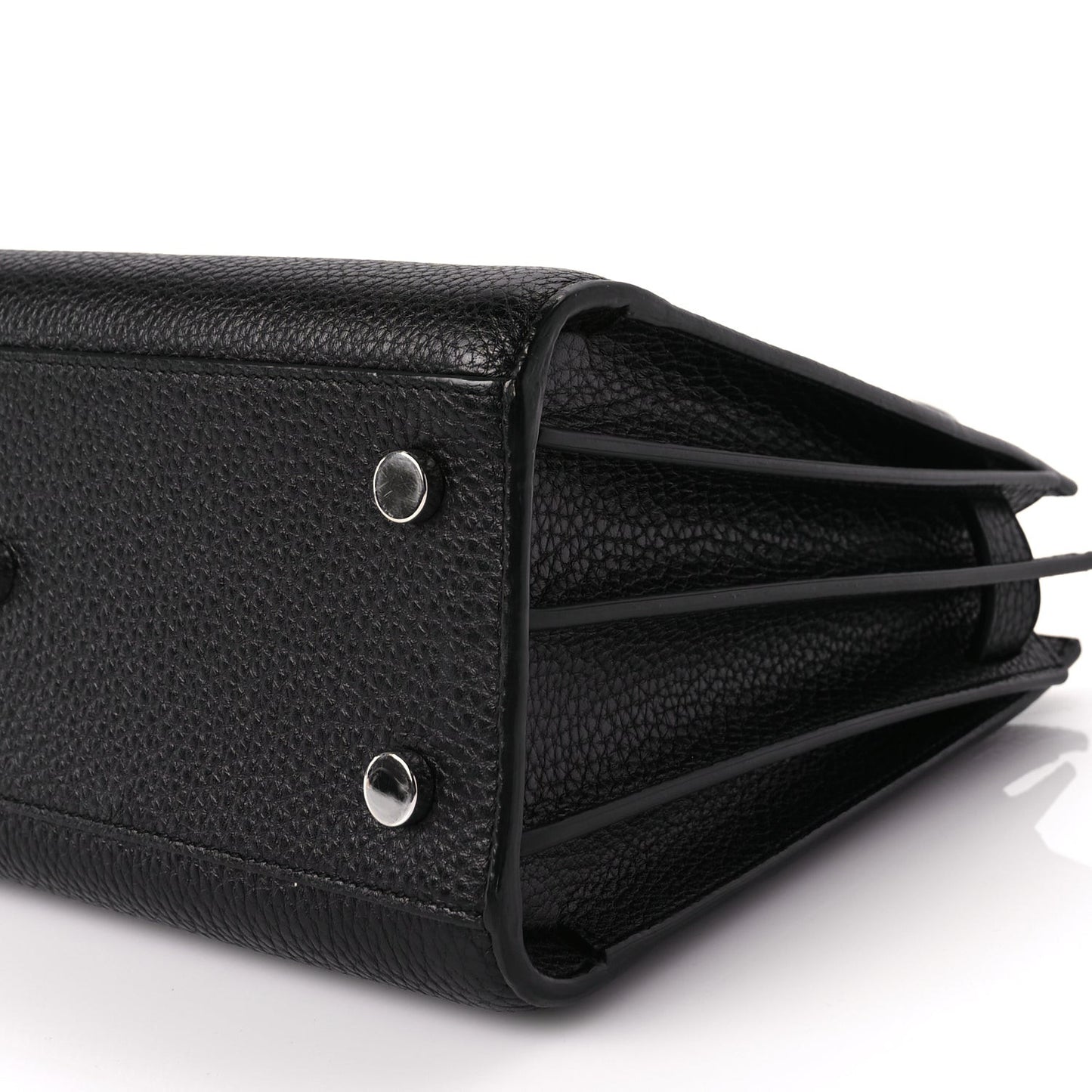 Grained Calfskin Baby Sac De Jour Black