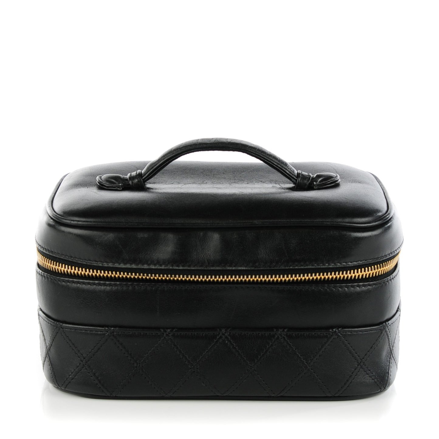 Calfskin Vanity Cosmetic Case Black