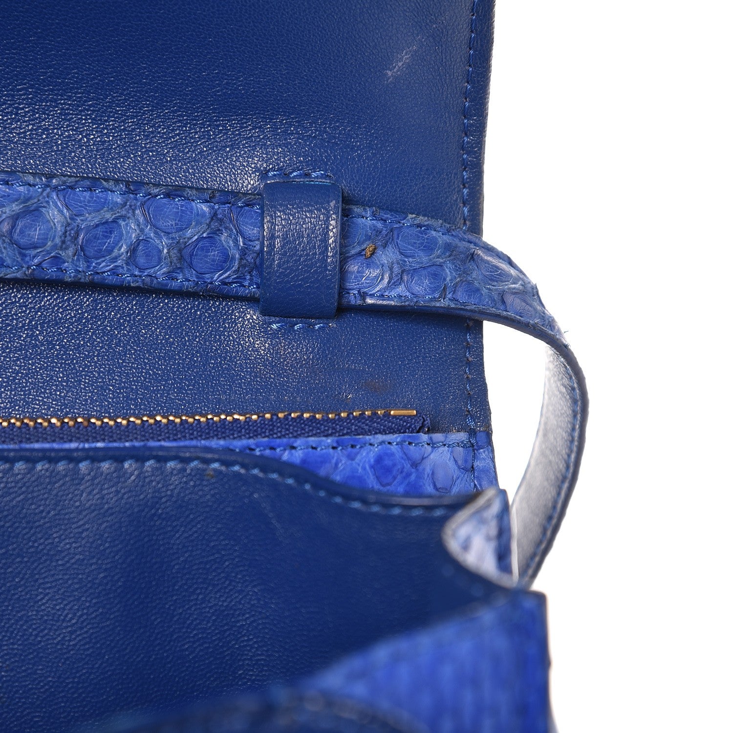 Celine Python Medium Classic Box Flap Bag Indigo 10 of 14