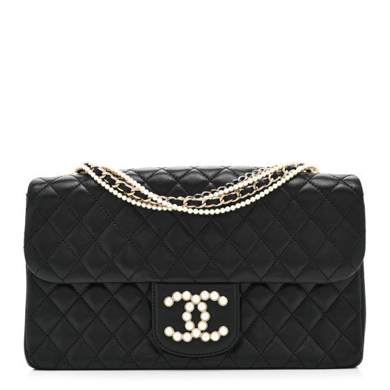 Chanel Lambskin Medium Westminster Pearl Flap  Black 1 of 10