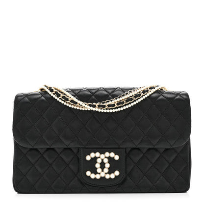 Chanel Lambskin Medium Westminster Pearl Flap  Black 1 of 10