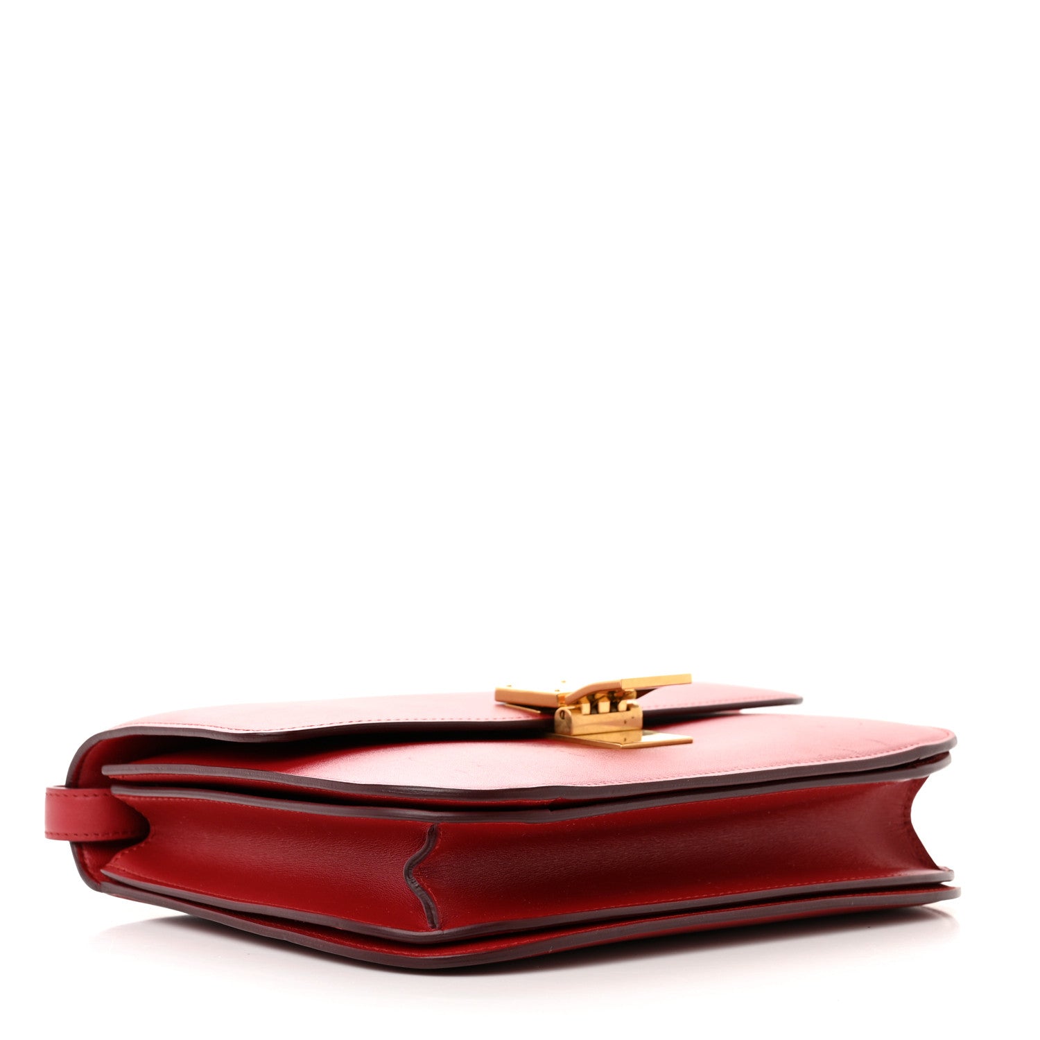 Celine Box Calfskin Medium Classic Box Flap Bag Red 4 of 12