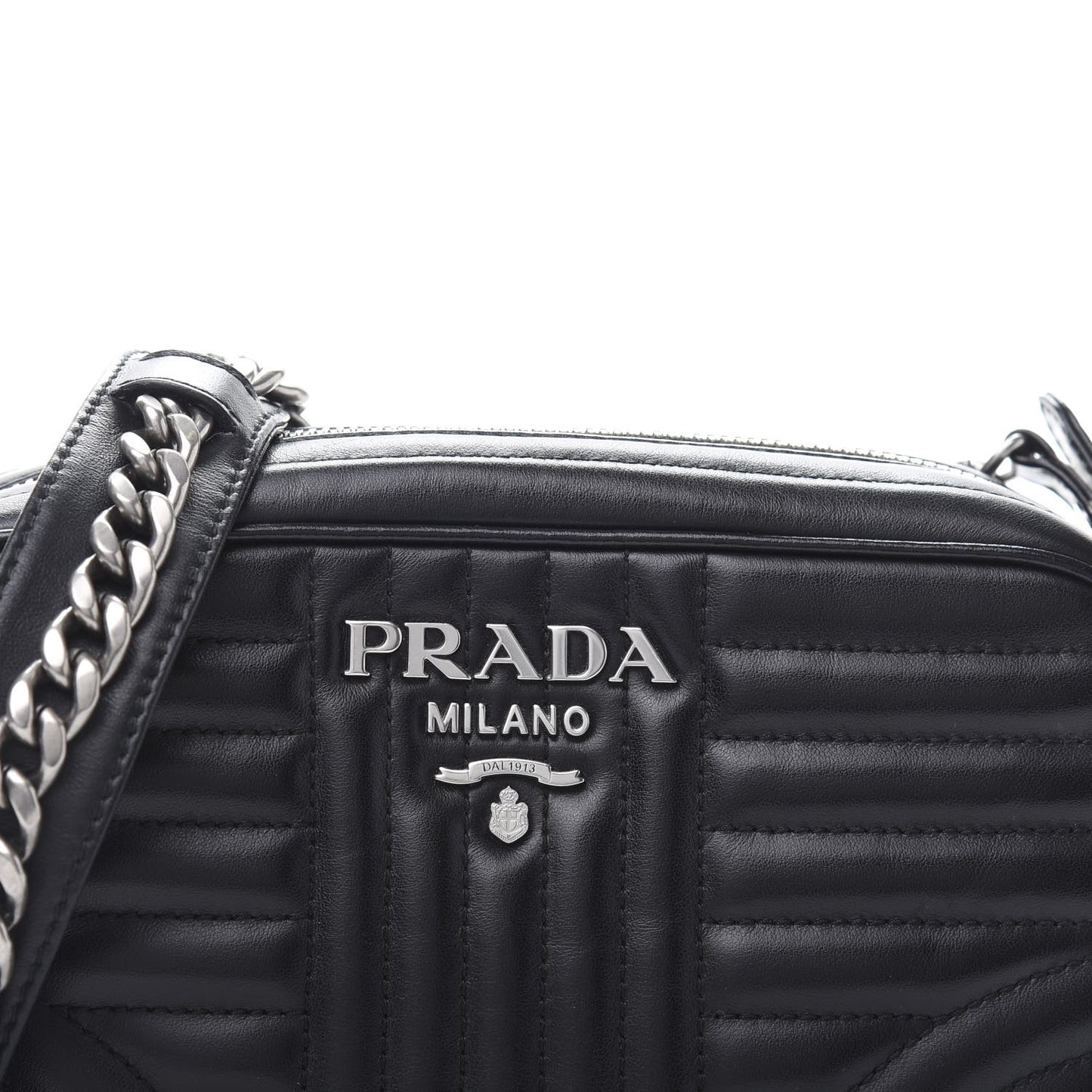 Soft Calfskin Diagramme Crossbody Bag Black