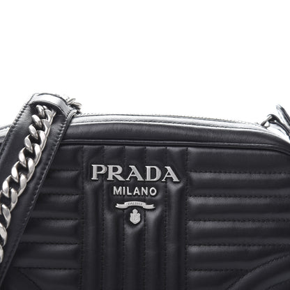 Prada Soft Calfskin Diagramme Crossbody Bag Black 11 of 12