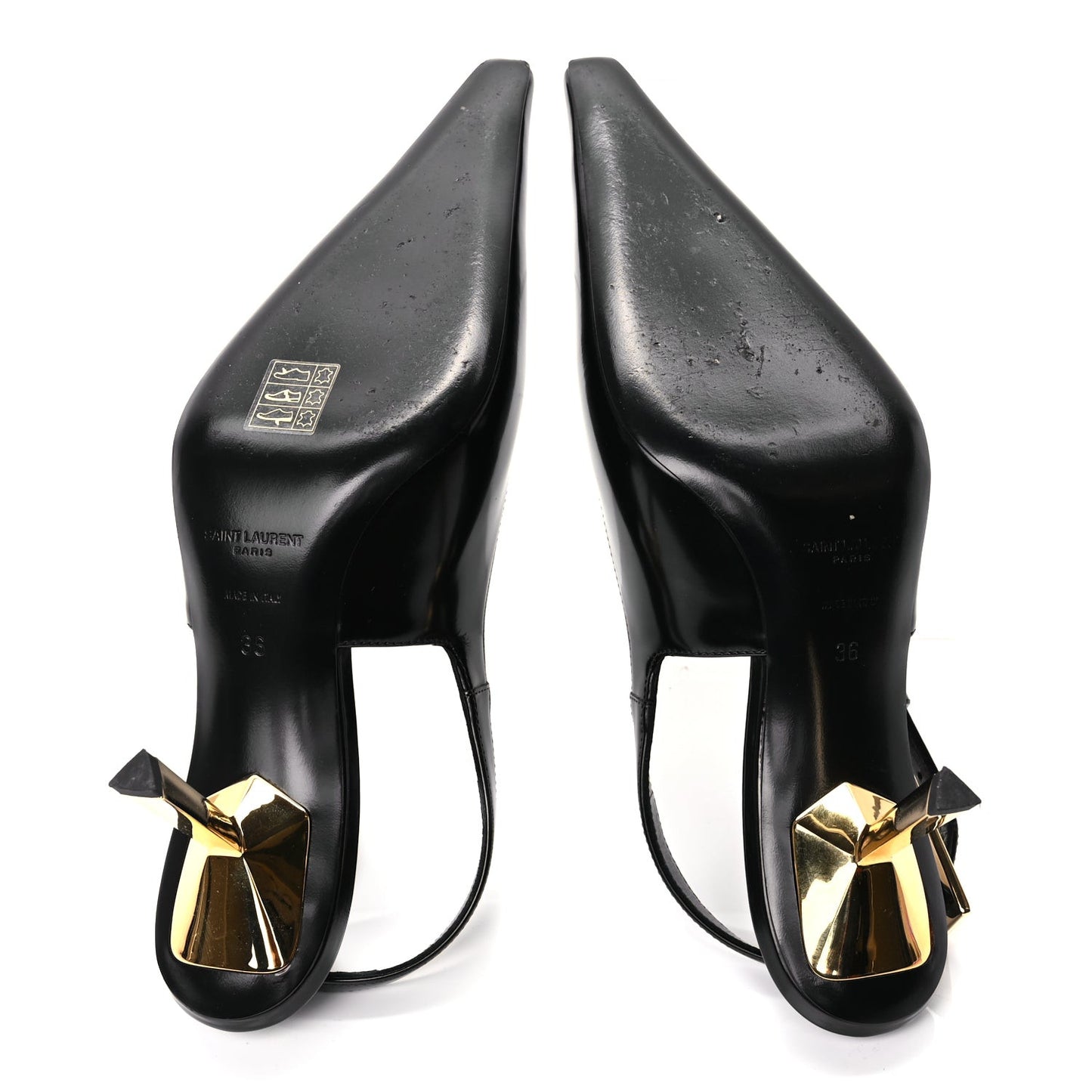 Vitello Marilyn Lee 75 Slingback Pumps 36 Black