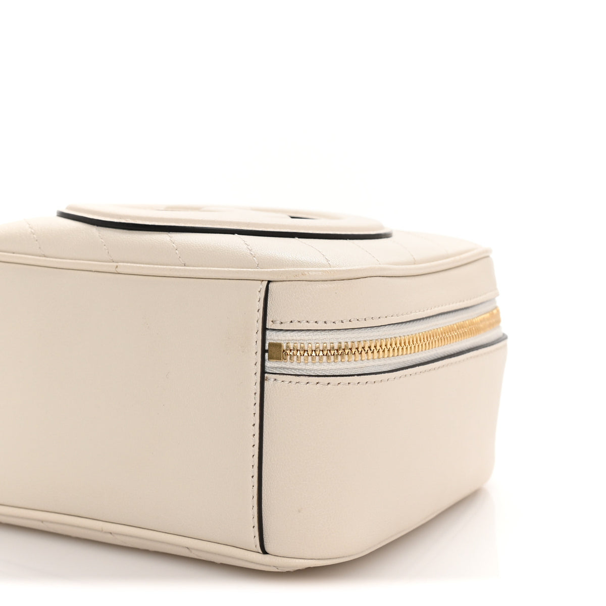 Gucci Sakai Be Green Calfskin Diagonal Stitched Blondie Top Handle Bag Mystic White 8 of 8