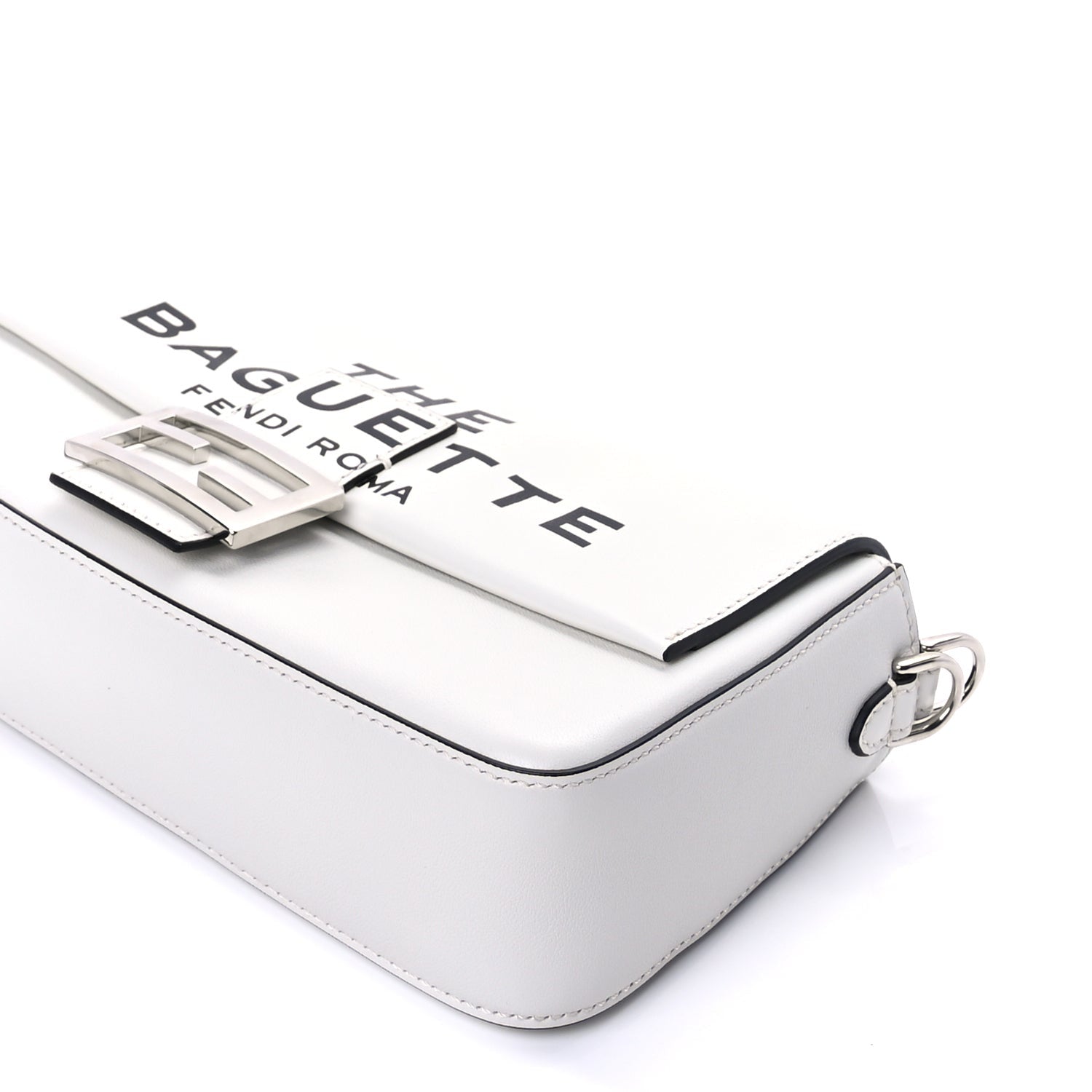 Fendi X MARC JACOBS Nappa Logo Medium Baguette White 7 of 8