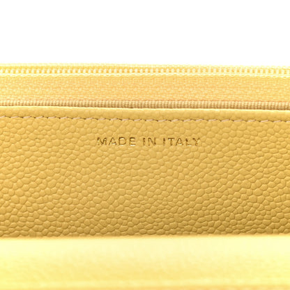 Chanel Caviar Quilted Tiny CC Wallet On Chain WOC Yellow 7 of 12