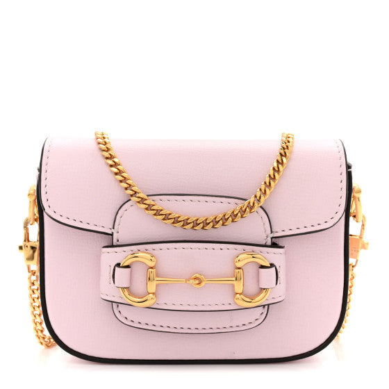 Calfskin Horsebit 1955 Super Mini Crossbody Bag Light Pink