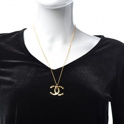 Chanel Metal CC Paris Button Necklace Gold 2 of 6