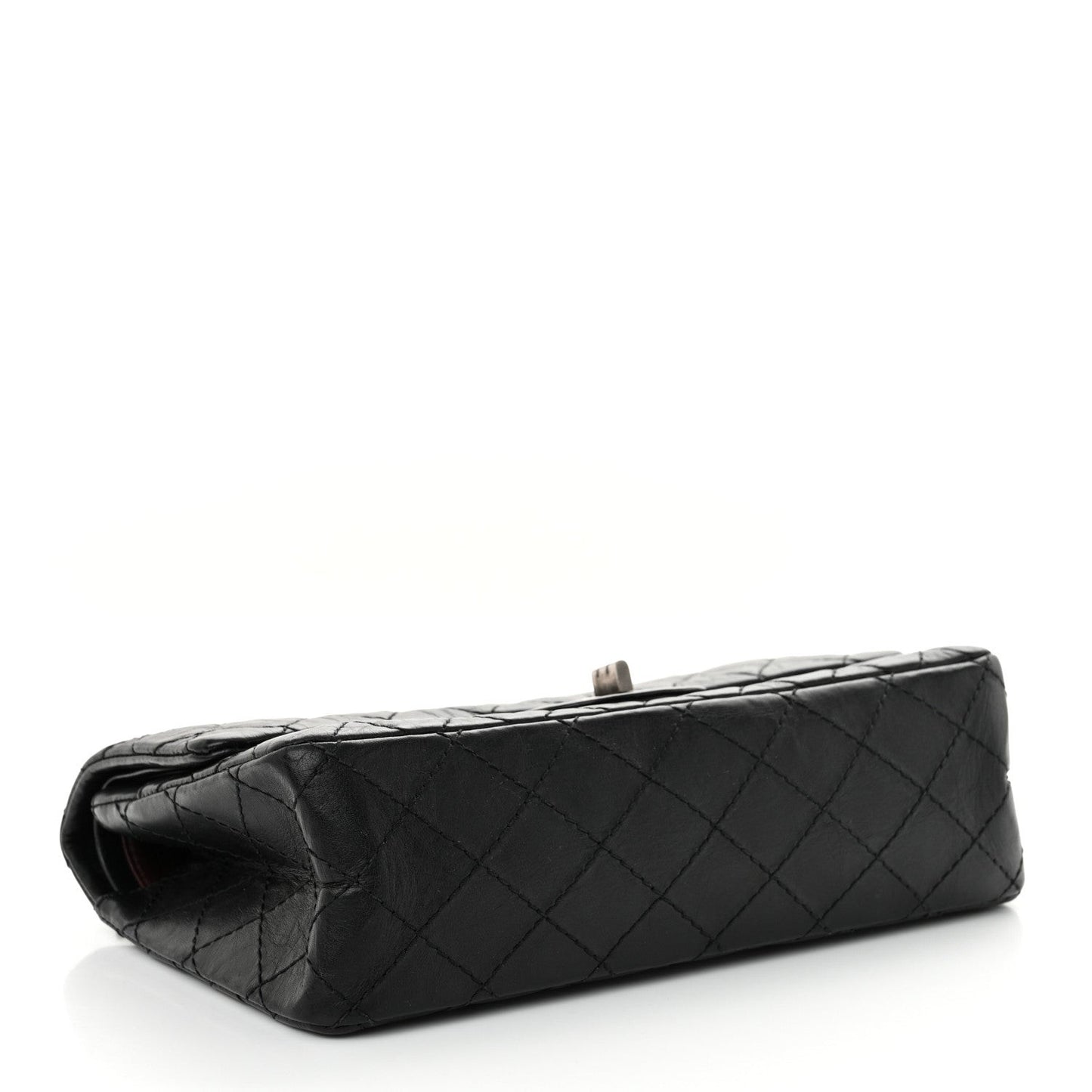 Aged Calfskin Quilted 2.55 Reissue 225 Flap Black