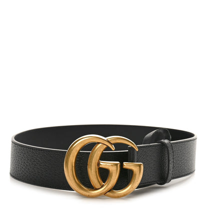 Gucci Textured Calfskin Double G 40mm Belt 75 30 Black 1 of 3