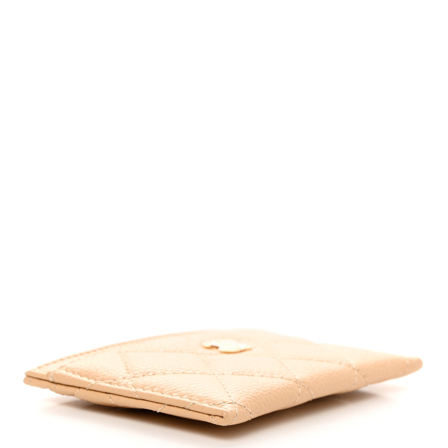 Chanel Caviar Quilted Card Holder Beige 4 of 8