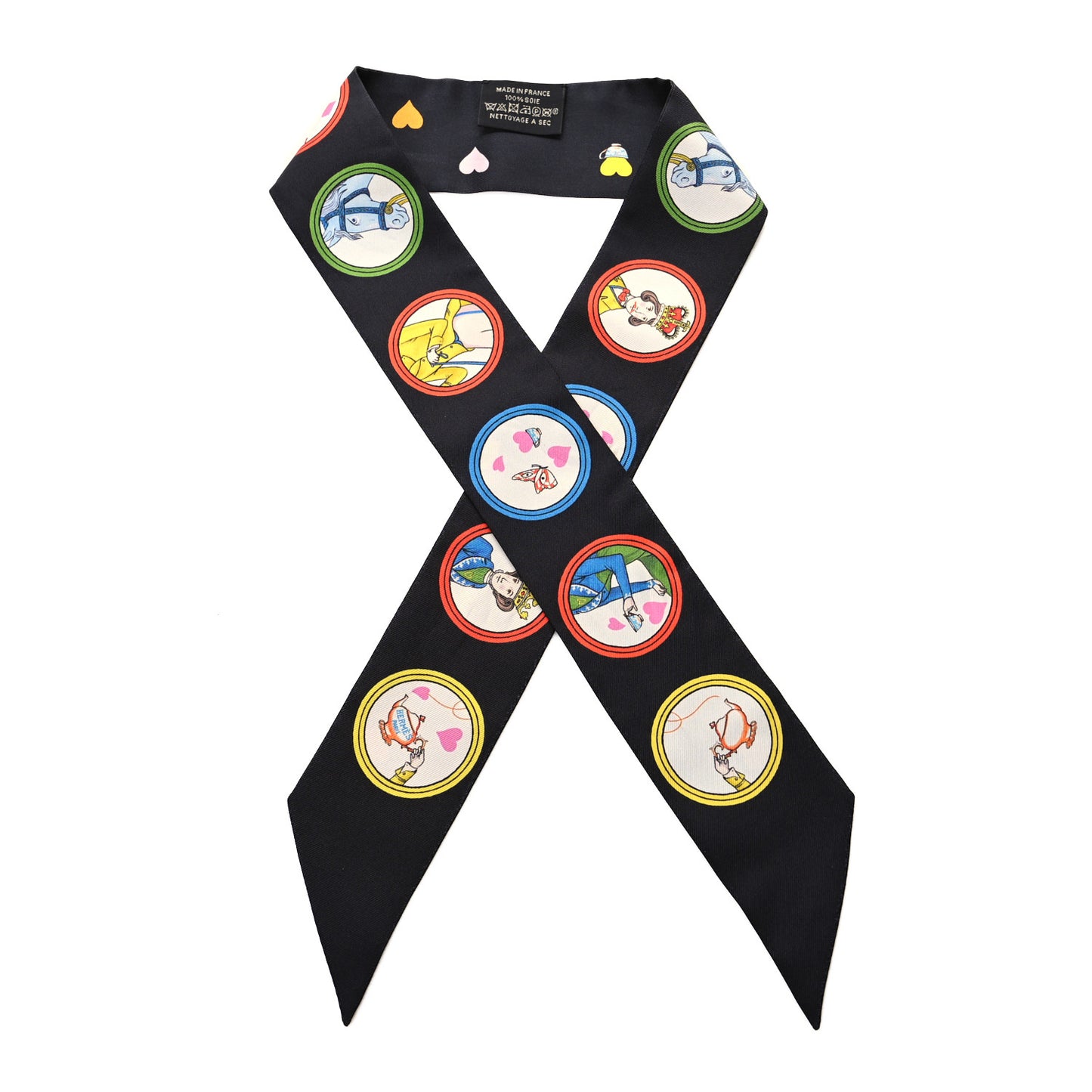 Silk Tea Time Twilly Black Rouge Multicolor