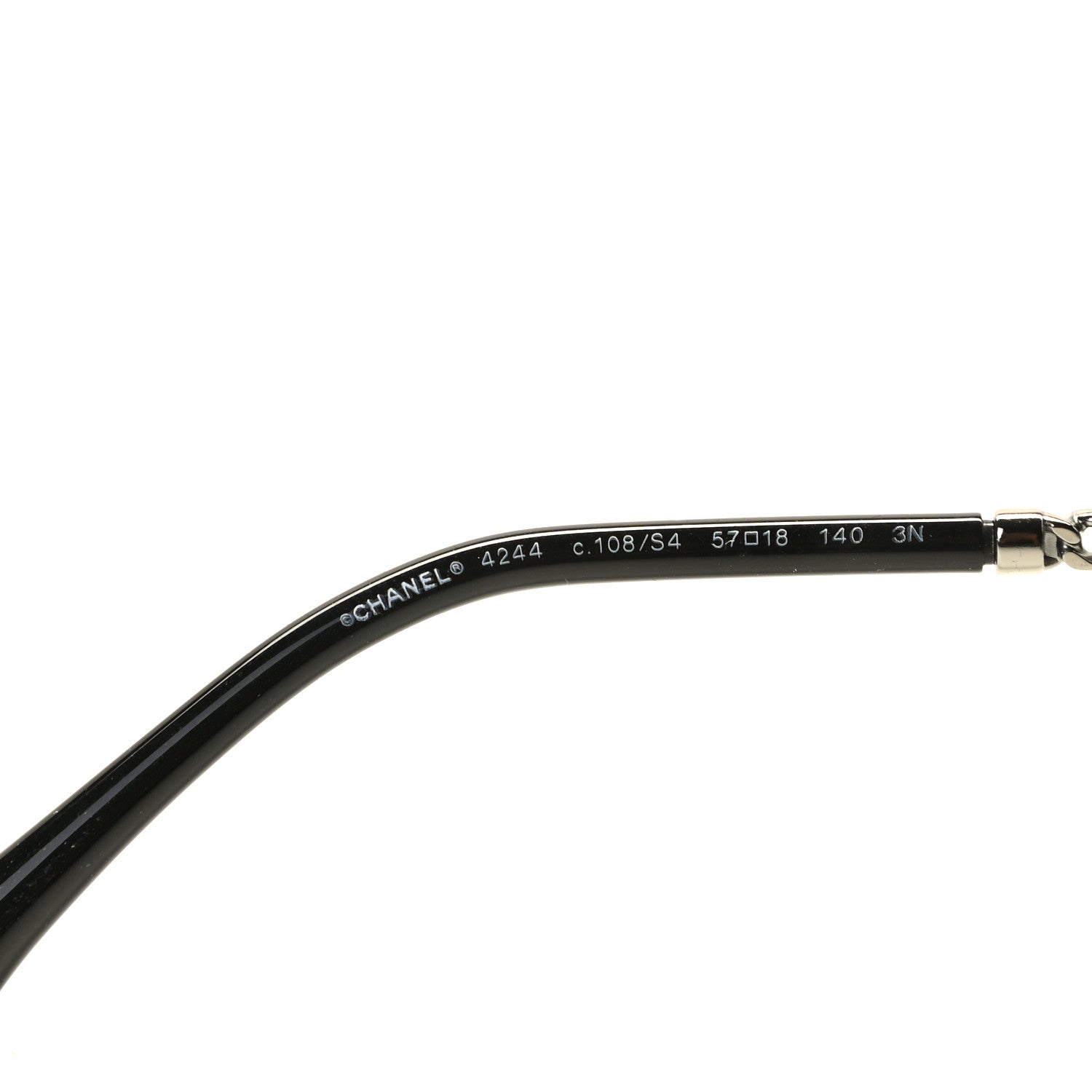 Chanel Chain Square Sunglasses 4244 Black 4 of 6