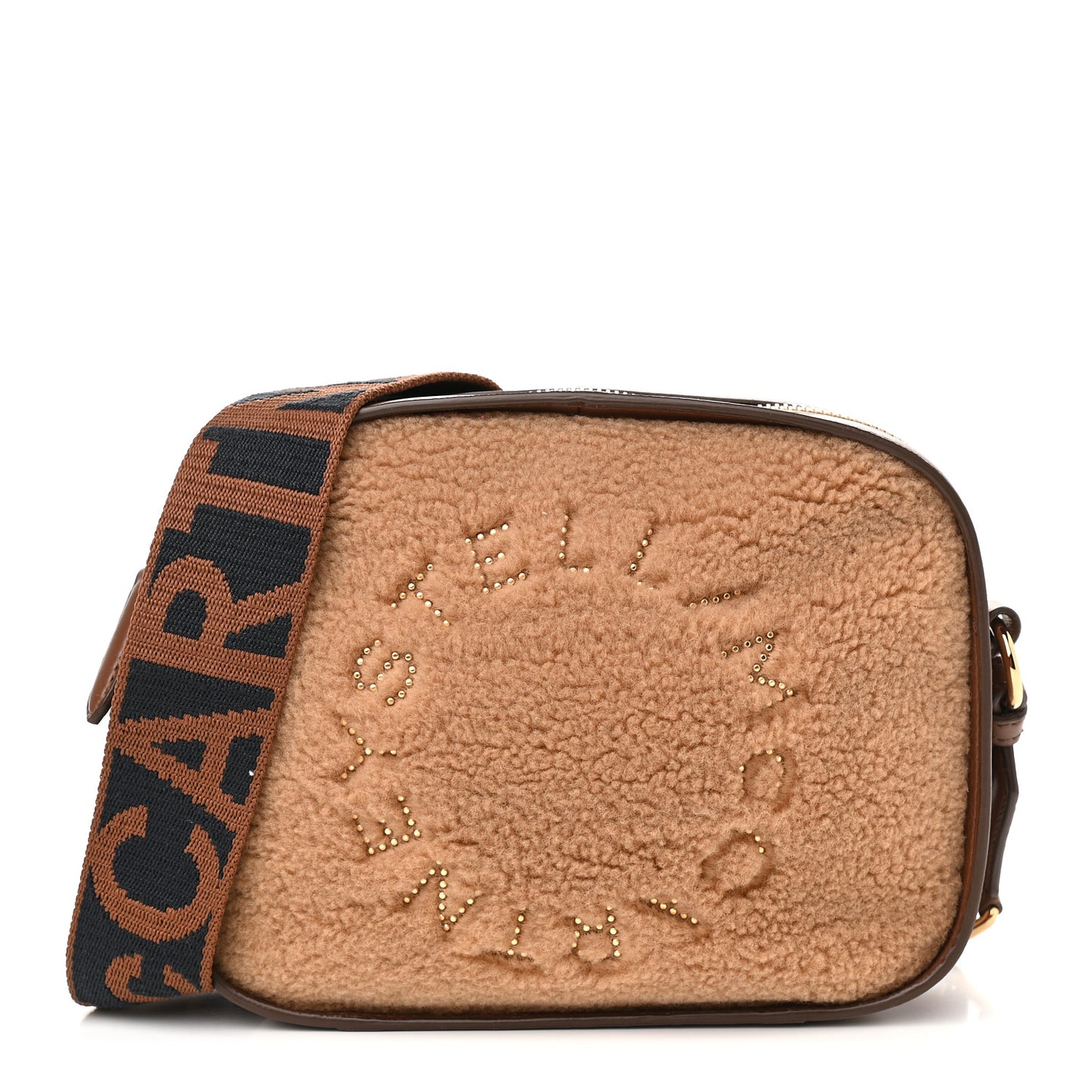 Teddy Mat Logo Mini Camera Bag Biscuit