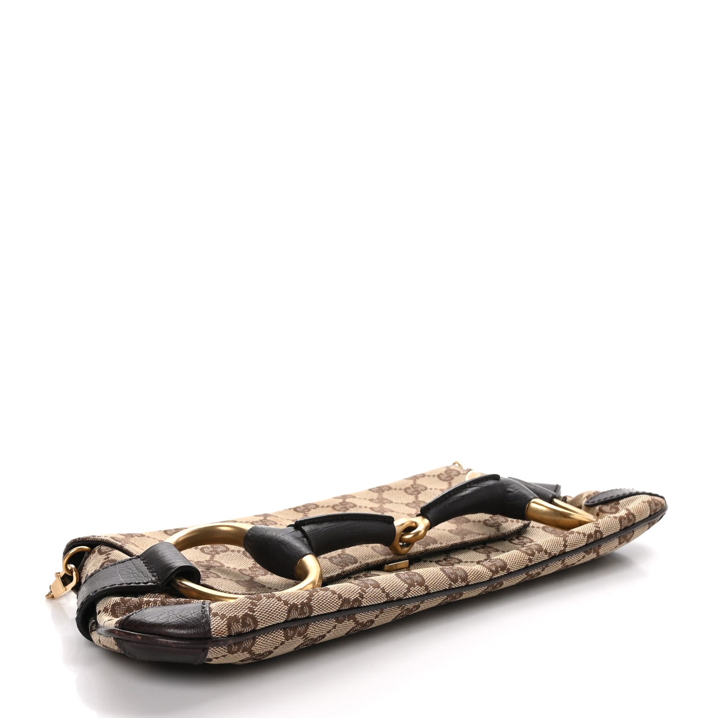 Monogram Horsebit Clutch Dark Brown