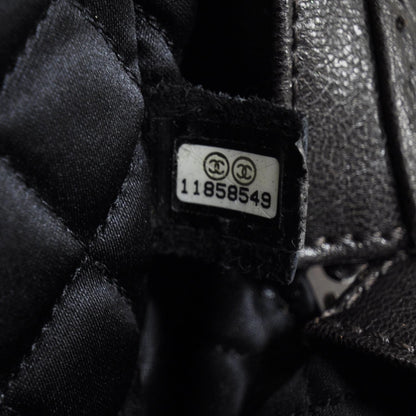 Chanel Leather Large Frame Tote Dark Brown 9 of 10