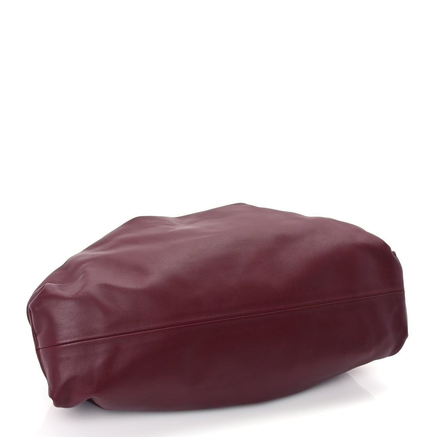 Smooth Butter Calf The Pouch Oversized Clutch  Bordeaux