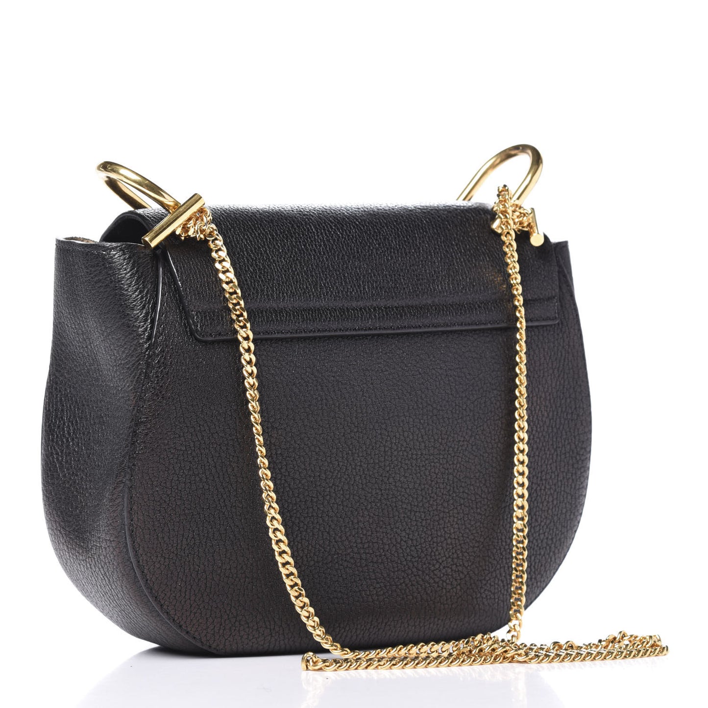 Grained Lambskin Drew Shoulder Bag Black